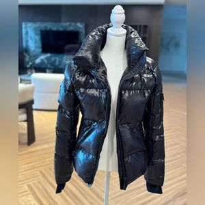SAM. Shiny Black Puffer Jacket like new condition
